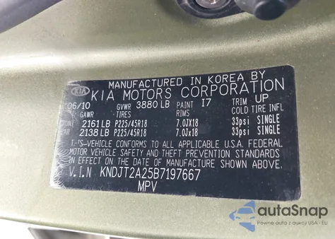 2011 Kia Soul ! from USA, damaged, VIN KNDJT2A25B7197667